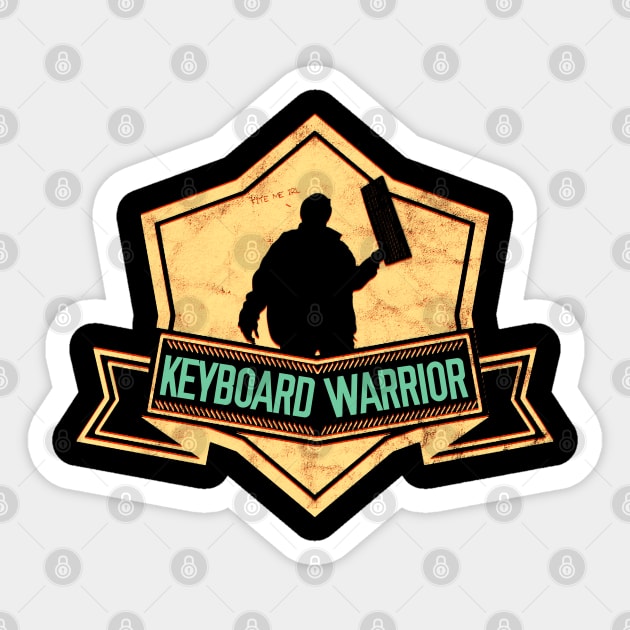 Keyboard Warrior Vintage Sticker by giovanniiiii